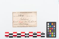 Etikett zu Bronzebrillenfibel (NHMW-PRAE-025610)